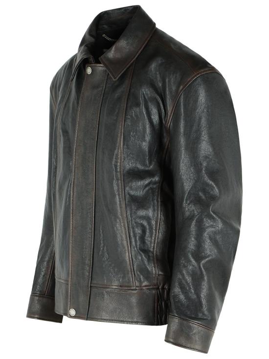 26SS 골든구스 나파 레더 보머 자켓 GMP02531 P00230140249 Brown - GOLDEN GOOSE