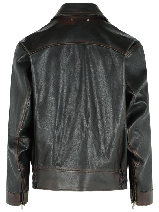 26SS 골든구스 나파 레더 보머 자켓 GMP02531 P00230140249 Brown - GOLDEN GOOSE