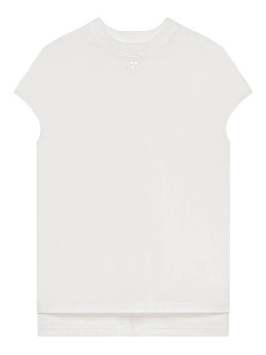 26SS 쿠레쥬 반팔 티셔츠 126JTS238JS0233 0001 Heritage white