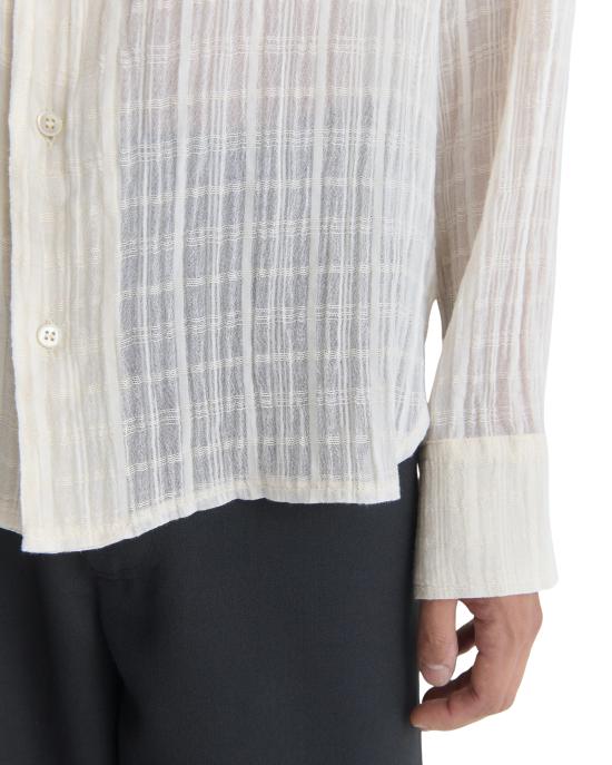  세퍼 긴팔 셔츠 IGNACIO SHIRT CLOUD WHITE CHECK DOM - SEFR