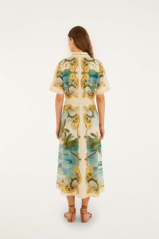  FARM Rio US 롱 원피스 팜 리오 미디 드레스 로얄 씨 멀티 - OTHER BRANDS