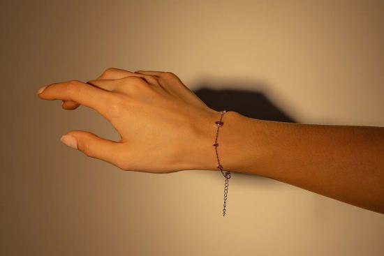  Milk & Rose 팔찌 밀크 & 로즈 트라이앵글 젬 브레이슬릿