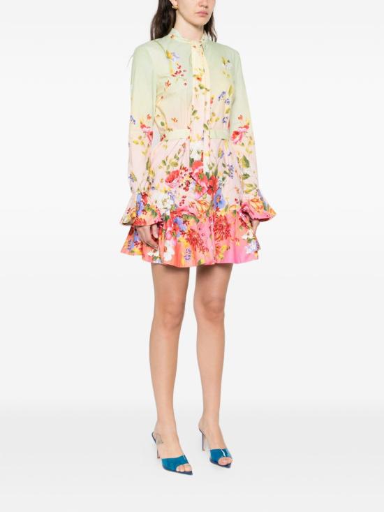 26SS 로베르토 카발리 숏 원피스 WQT1043AR32D0509 GREEN FUCHSIA - ROBERTO CAVALLI