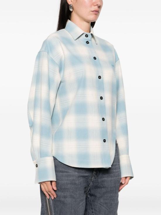 26SS 디 아티코 셔츠 260WCH00014CCW001AA264 WHITE LIGHT BLUE - THE ATTICO