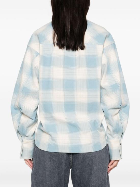 26SS 디 아티코 셔츠 260WCH00014CCW001AA264 WHITE LIGHT BLUE - THE ATTICO