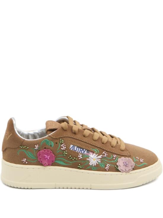 25FW 오트리 달라스 로우 고트스킨 스니커즈 ADLWEY01SUEDEEMBROCIGARPINK BROWN