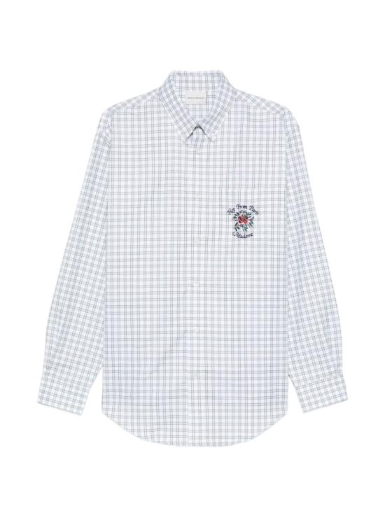 26SS 드롤드무슈 긴팔 셔츠 JSH240CO228GN GREEN WHITE