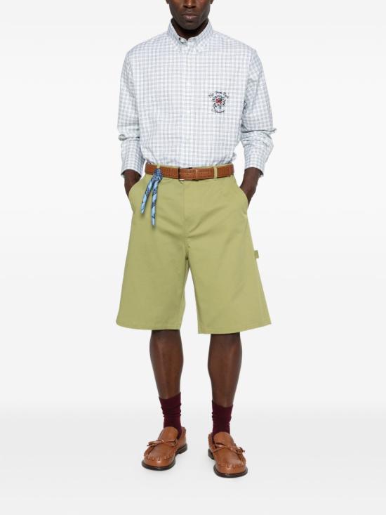 26SS 드롤드무슈 긴팔 셔츠 JSH240CO228GN GREEN WHITE - DROLE DE MONSIEUR