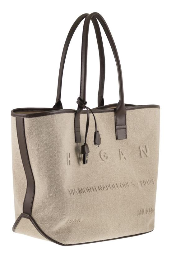 26SS 호간 토트백 KBW01TA4300UW87E03 MASTICE COCONUT - HOGAN