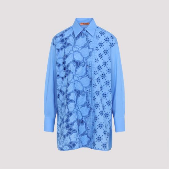 26SS 에르마노 설비노 셔츠 D484K616QYD 74037 BLUE - ERMANNO SCERVINO