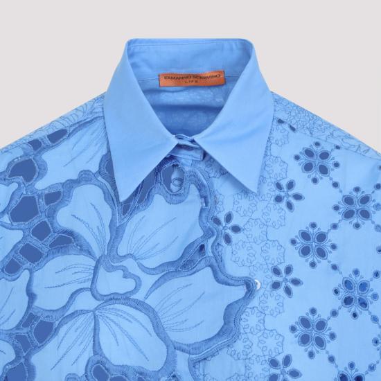 26SS 에르마노 설비노 셔츠 D484K616QYD 74037 BLUE - ERMANNO SCERVINO