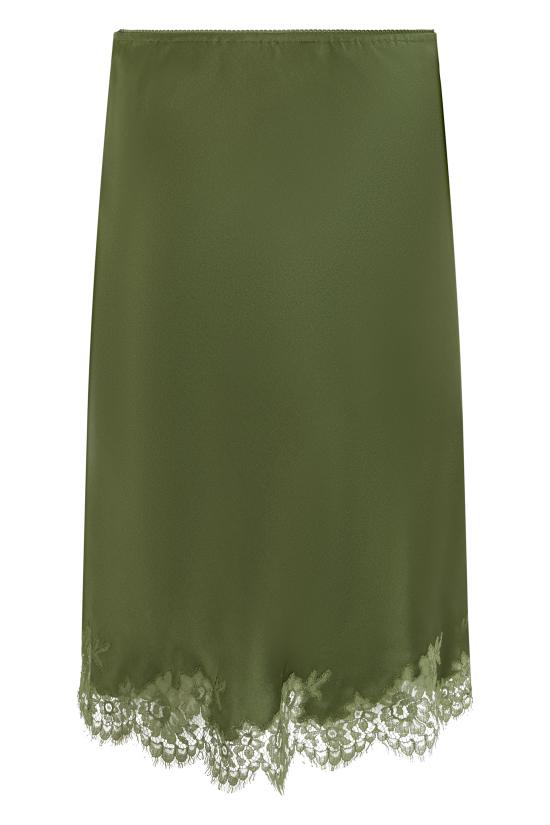 26SS 생로랑 미디 스커트 863693Y7G273981 green - SAINT LAURENT