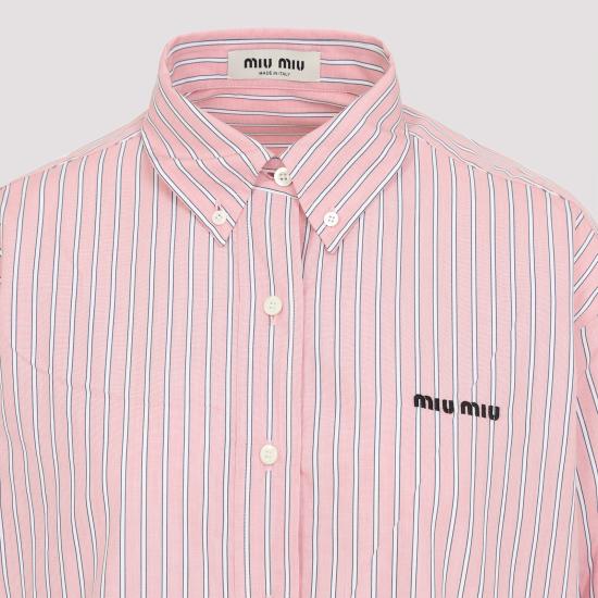 26SS 미우미우 코튼 셔츠 MK2007SOOO180UF0028 Pink - MIU MIU