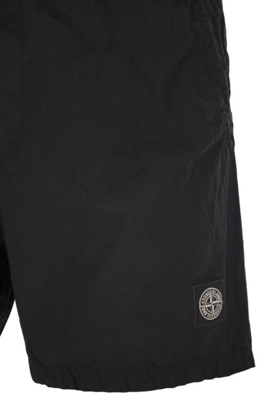 26SS 스톤 아일랜드 포켓 나일론 메탈 에코닐 에코닐 레귤러 핏 미드 렝스 스윔 쇼츠 L1S15B100004S0043 V0029 BLACK - STONE ISLAND