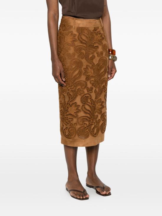 26SS 에르마노 미디 스커트 D48EO009E92MFA18 MARRONE CHIARO - ERMANNO