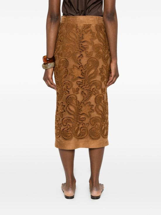 26SS 에르마노 미디 스커트 D48EO009E92MFA18 MARRONE CHIARO - ERMANNO