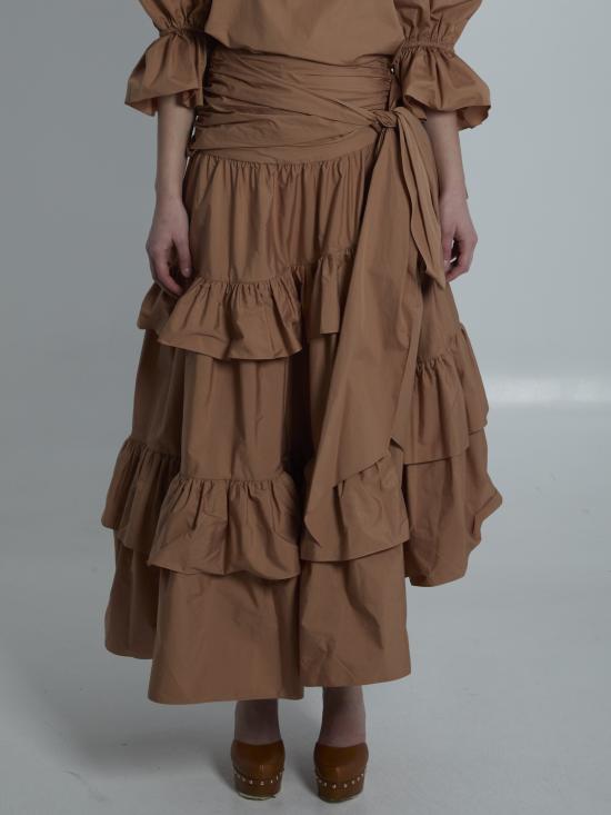 26SS 끌로에 롱 스커트 CH26UJU5314426U MARRONE CHIARO