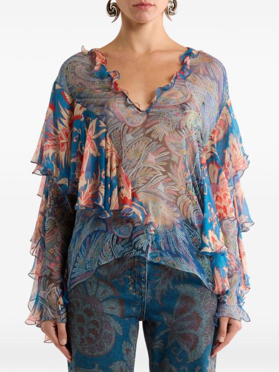 26SS 에트로 블라우스 WRJA017799SA1Q7X0887 CLEAR BLUE - ETRO