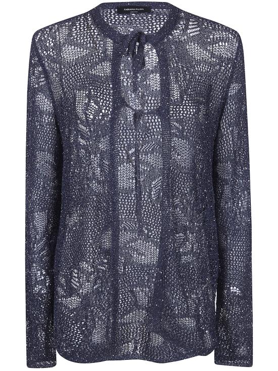 26SS 파비아나 필리피 마이크로 시퀸 가디건 MAD276F509D8645146 BLUE