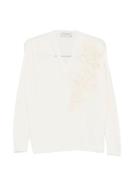 26SS 에르마노 스웨터 D48EM007EP2MF333 WHITE