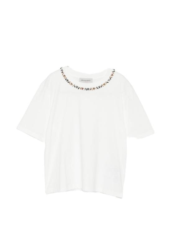 26SS 에르마노 반팔 티셔츠 D48EL027EE5MF010 WHITE