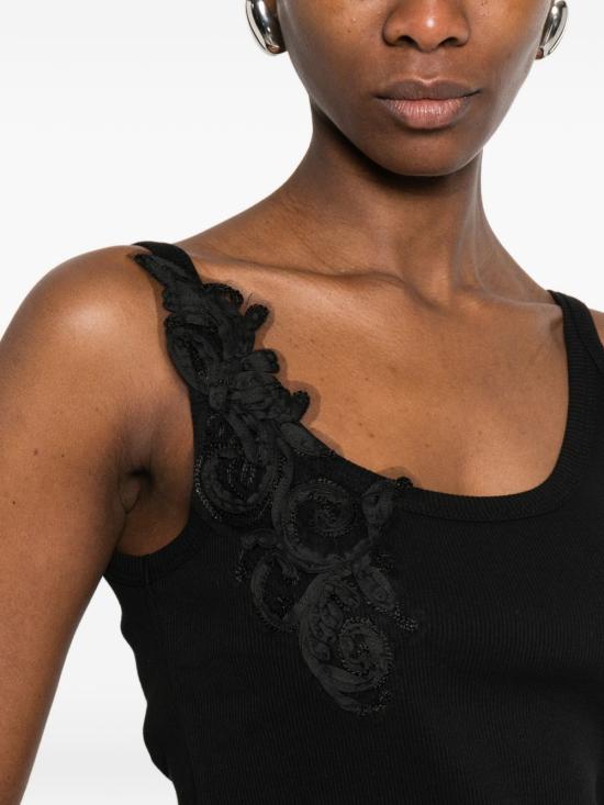 26SS 에르마노 민소매 티셔츠 D48EL033EG0MF099 BLACK - ERMANNO