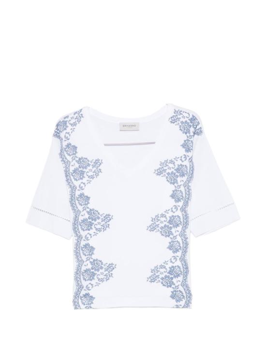 26SS 에르마노 반팔 티셔츠 D48EL032EE4MFA39 WHITE