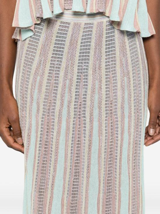 26SS 포르테포르테 롱 스커트 14942MYSKIRTLUCENTE SILVER - FORTE FORTE