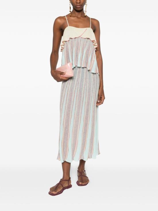 26SS 포르테포르테 롱 스커트 14942MYSKIRTLUCENTE SILVER - FORTE FORTE