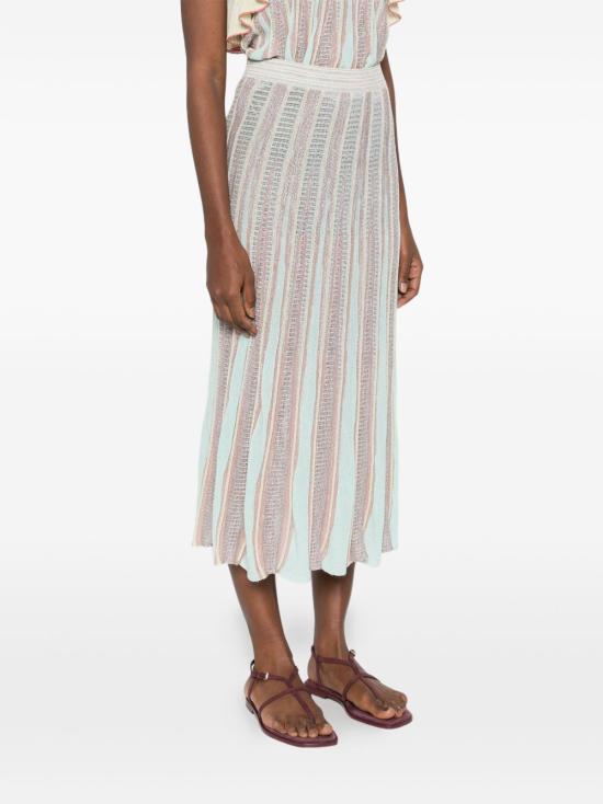 26SS 포르테포르테 롱 스커트 14942MYSKIRTLUCENTE SILVER - FORTE FORTE