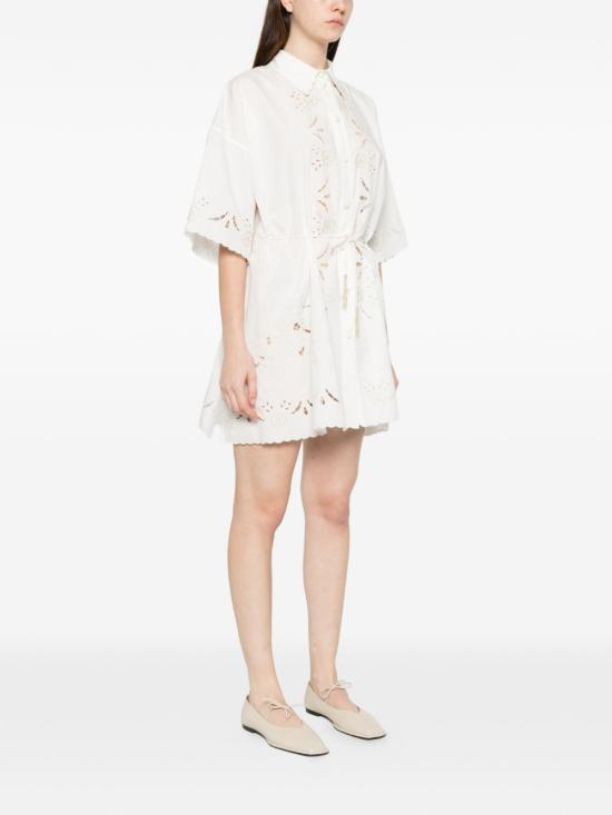 26SS 포르테포르테 숏 원피스 14847MYDRESSCRYSTAL WHITE - FORTE FORTE