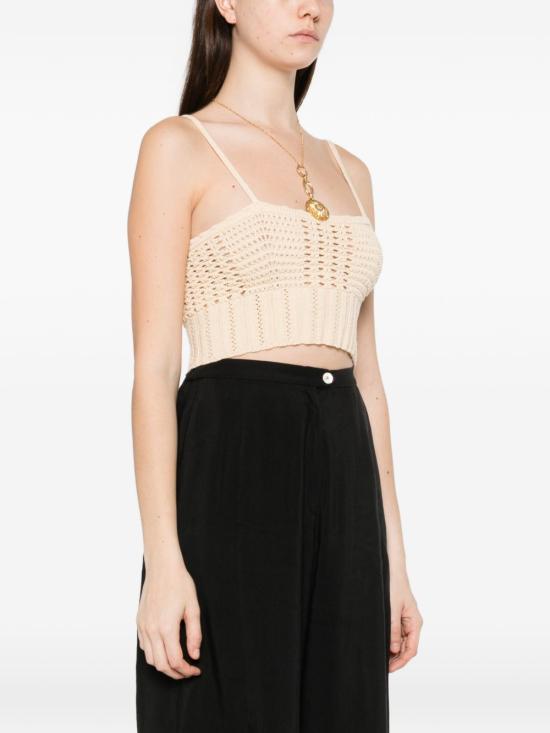 26SS 포르테포르테 민소매 티셔츠 14938MYKNITBUTTER BEIGE - FORTE FORTE