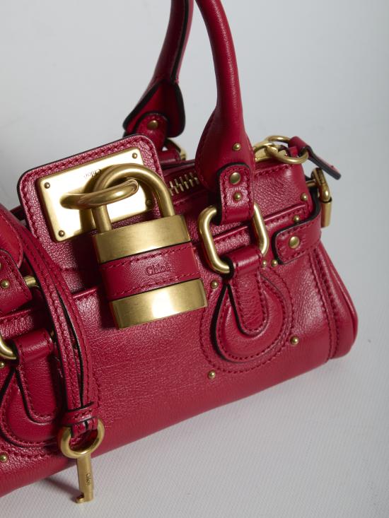 26SS 끌로에 스몰 그레인드 레더 패딩턴 백 CH26SS805P75632 RED - CHLOE