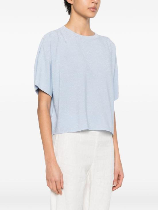26SS 파비아나 필리피 반팔 티셔츠 MAD276F485M2205156 CLEAR BLUE - FABIANA FILIPPI