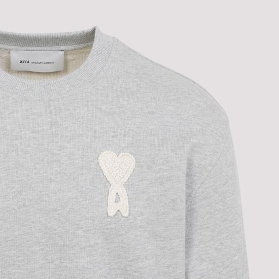 26SS 아미 빅 하트 로고 코튼 니트 스웨트셔츠 USW787730A161 GREY - AMI