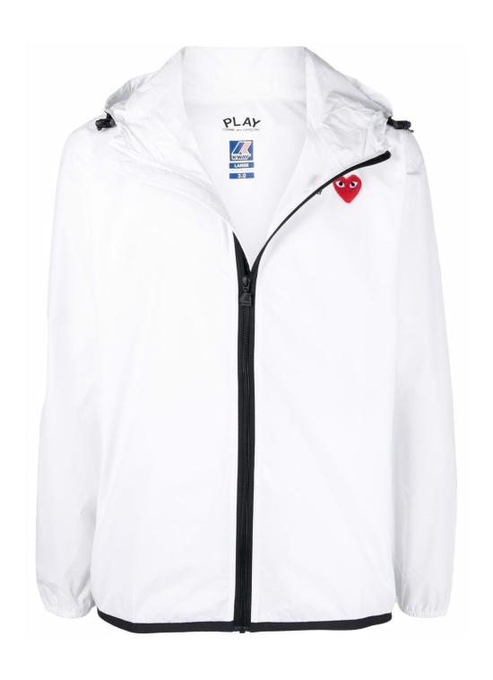 26SS 꼼데가르송 X 까웨 윈드 레인 자켓 AZJ501051 WHITE