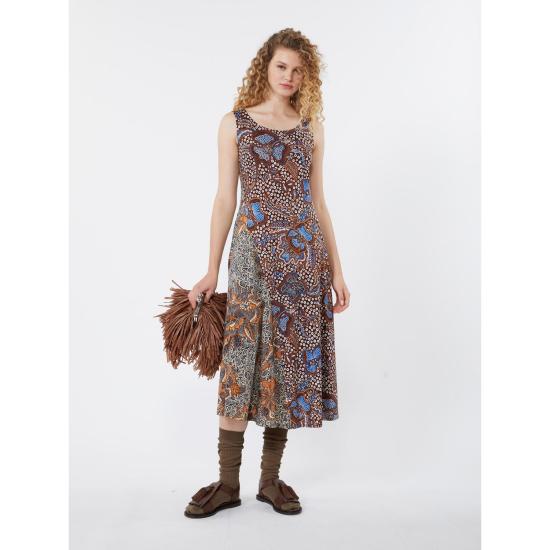 26SS 위켄드막스마라 롱 원피스 2615621082600008 TOBACCO - WEEKEND MAX MARA