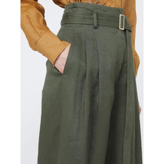 26SS 막스마라 스튜디오 스트레이트 팬츠 2616131092600037 KHAKI - MAX MARA STUDIO