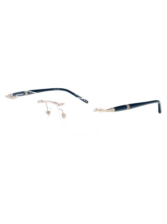25FW 몽블랑 안경 MB0346O 002 SILVER BLUE TRANSPARENT - MONTBLANC