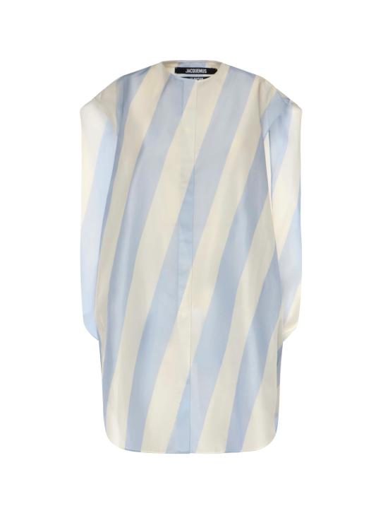 26SS 자크뮈스 숏 원피스 DRW00759AW00759 3FT PRINT DIAGONAL STRIPES