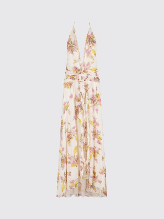 26SS 블루마린 롱 원피스 2A818A F8177 Brown - BLUMARINE