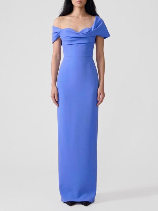 26SS 캐롤리나 헤레라 롱 원피스 R2611N731SFR 474 Blue