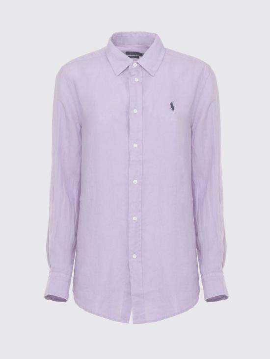 26SS 폴로 랄프로렌 포니 자수 리넨 셔츠 (211970730009) 211970730 513 Lilac - POLO RALPH LAUREN