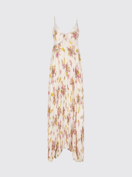 26SS 블루마린 롱 원피스 2A805A F8177 Brown - BLUMARINE