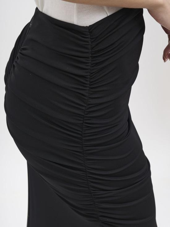 26SS 엘리자베타프랜치 롱 스커트 GO16263E2 110 Black - ELISABETTA FRANCHI