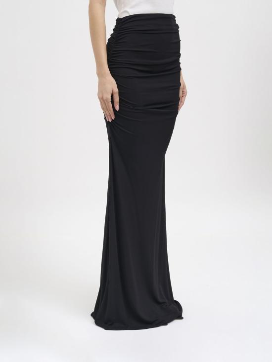 26SS 엘리자베타프랜치 롱 스커트 GO16263E2 110 Black - ELISABETTA FRANCHI