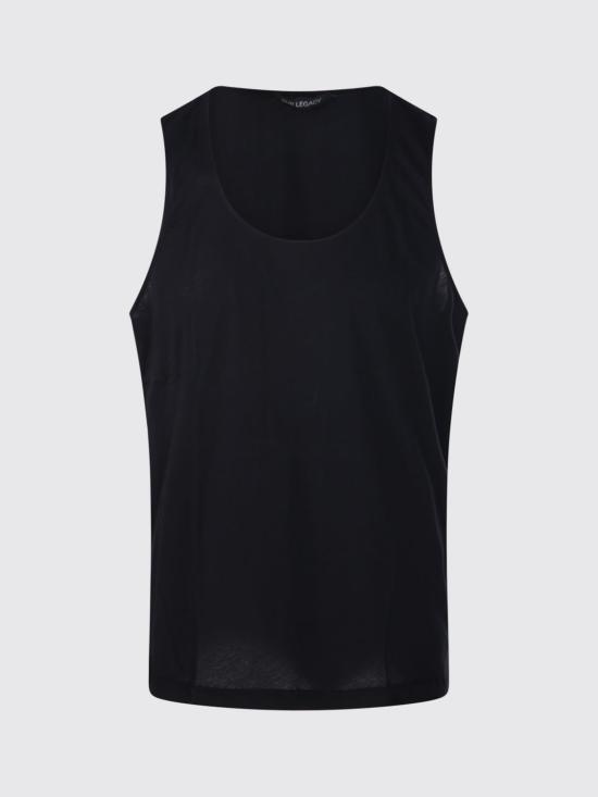 26SS 아워레가시 애슬레틱 탱크 레이븐 미스트 에어베일 코튼 M2266AR Black - OUR LEGACY