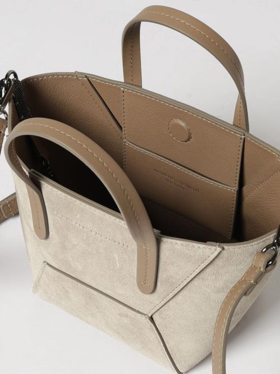 26SS 브루넬로 쿠치넬리 스웨이드 BC Duo 미니 백 MBDLD2675 C5859 Ice - BRUNELLO CUCINELLI