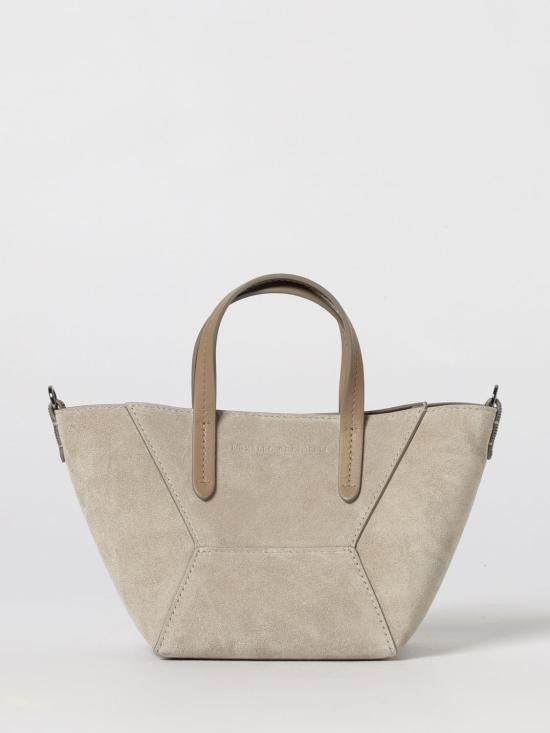 26SS 브루넬로 쿠치넬리 스웨이드 BC Duo 미니 백 MBDLD2675 C5859 Ice