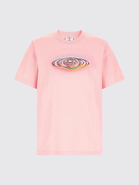 26SS 카사블랑카 반팔 티셔츠 MSP26JTS001 03 Pink - CASABLANCA